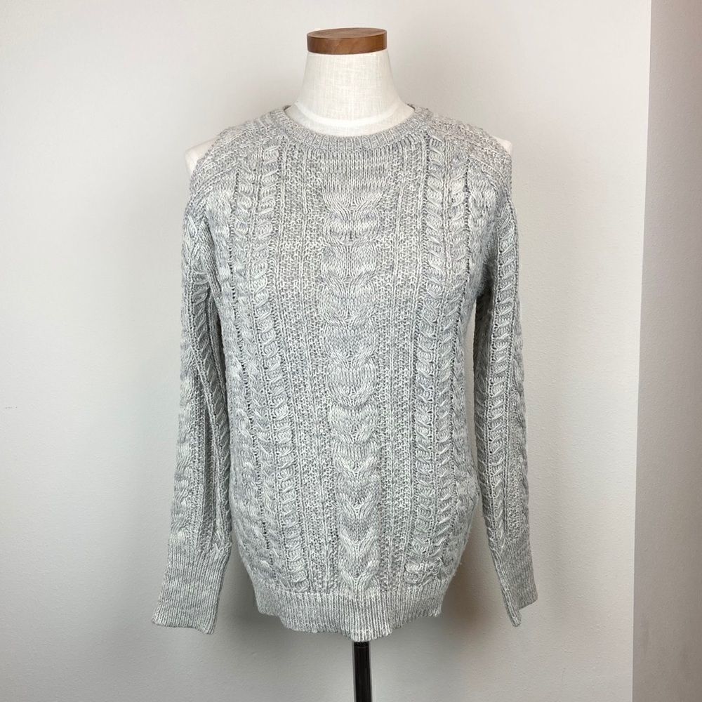 John + Jenn Cold Shoulder Cable Knit Sweater